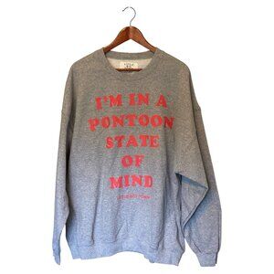Little Big Town Gray Pullover Sweatshirt Women's XXL Pontoon State of Mind